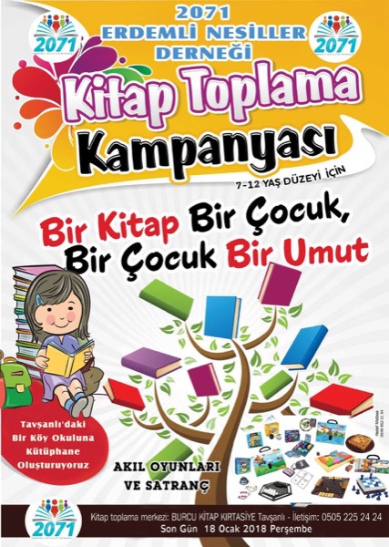 Kitap Toplama Kampanyası afişi